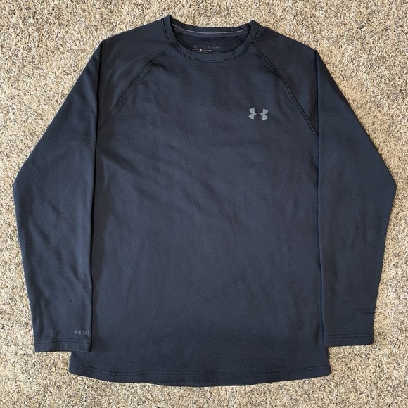Under Armour Cold Gear Compression Shirt Mens XL Black Base 3.0 Long Sleeve - Picture 1 of 9